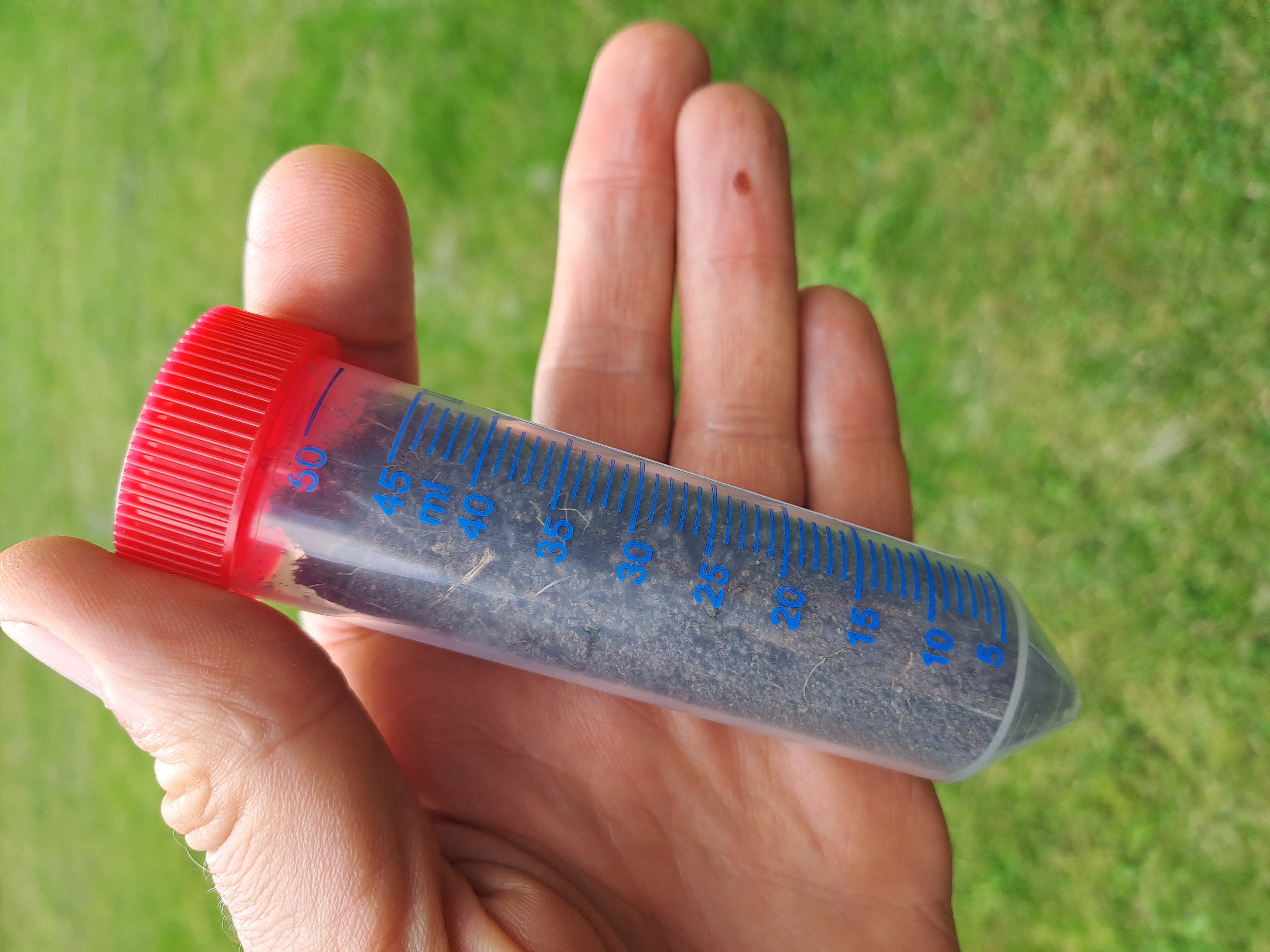 A full sample tube