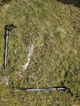 An aerial photo showing the sampling square for plot B