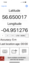 Sample B coordinates 